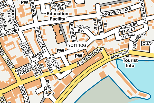 YO11 1QG map - OS OpenMap – Local (Ordnance Survey)