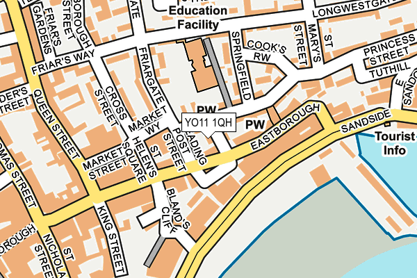 YO11 1QH map - OS OpenMap – Local (Ordnance Survey)