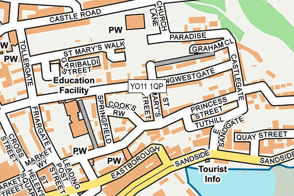 YO11 1QP map - OS OpenMap – Local (Ordnance Survey)