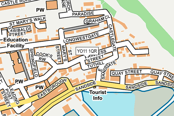YO11 1QR map - OS OpenMap – Local (Ordnance Survey)