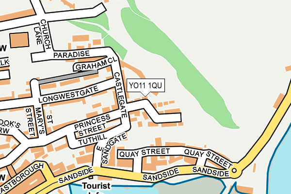 YO11 1QU map - OS OpenMap – Local (Ordnance Survey)
