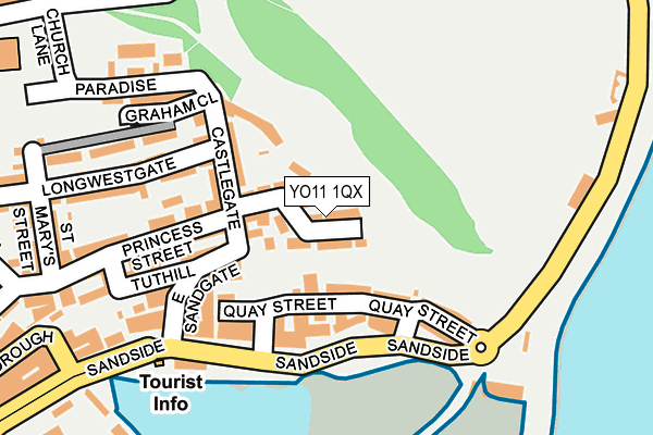 YO11 1QX map - OS OpenMap – Local (Ordnance Survey)