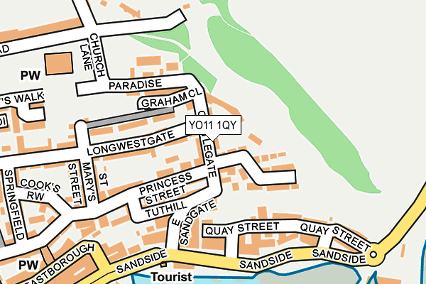 YO11 1QY map - OS OpenMap – Local (Ordnance Survey)