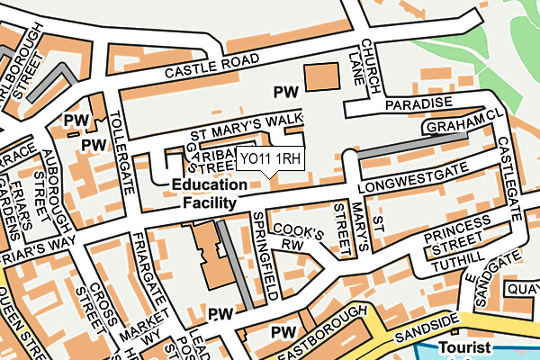 YO11 1RH map - OS OpenMap – Local (Ordnance Survey)