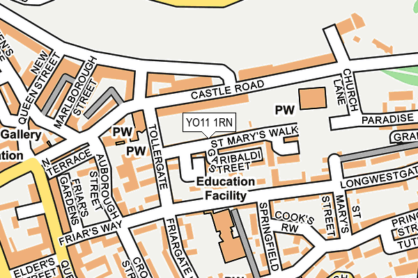 YO11 1RN map - OS OpenMap – Local (Ordnance Survey)