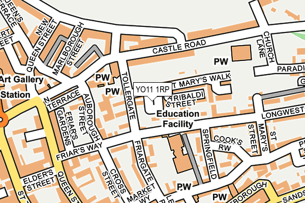 YO11 1RP map - OS OpenMap – Local (Ordnance Survey)