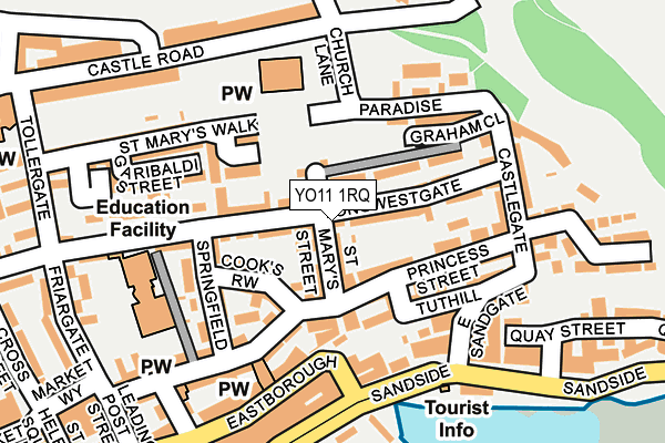 YO11 1RQ map - OS OpenMap – Local (Ordnance Survey)