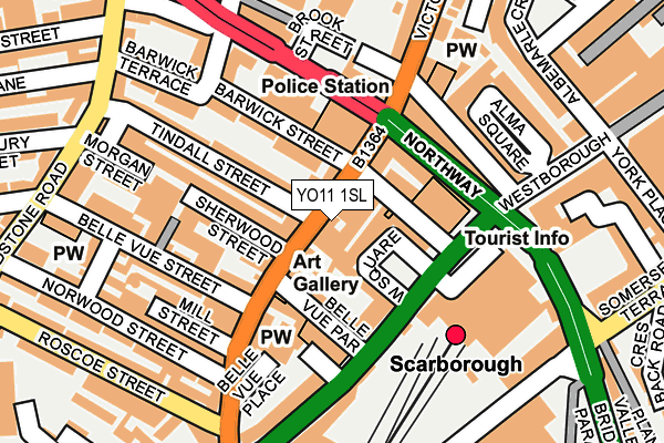 YO11 1SL map - OS OpenMap – Local (Ordnance Survey)