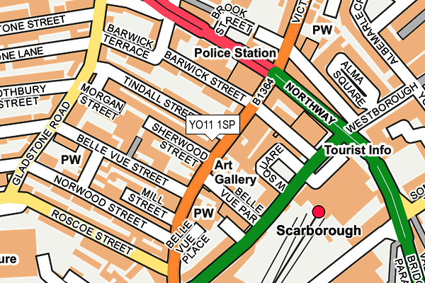 YO11 1SP map - OS OpenMap – Local (Ordnance Survey)