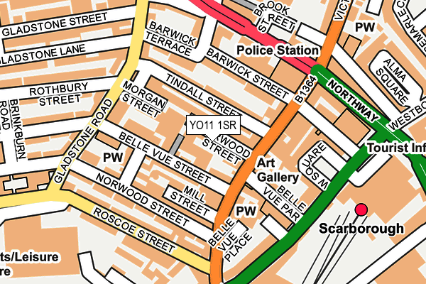 YO11 1SR map - OS OpenMap – Local (Ordnance Survey)