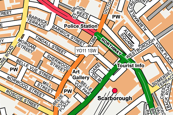 YO11 1SW map - OS OpenMap – Local (Ordnance Survey)