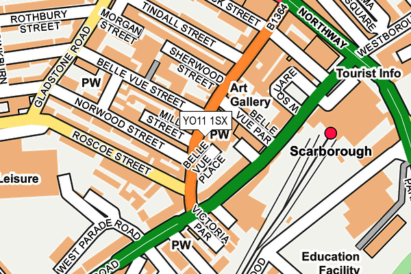 YO11 1SX map - OS OpenMap – Local (Ordnance Survey)