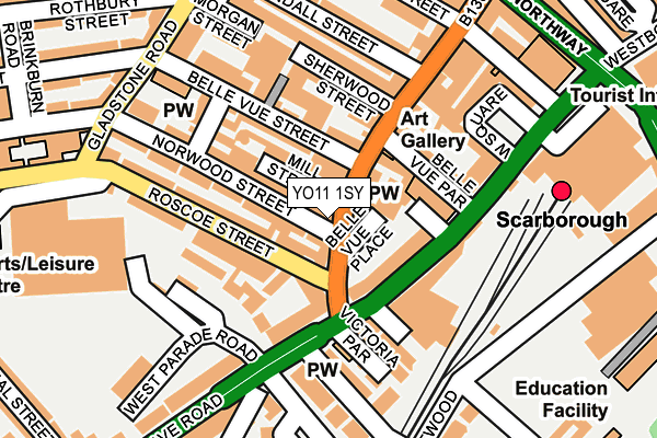 YO11 1SY map - OS OpenMap – Local (Ordnance Survey)