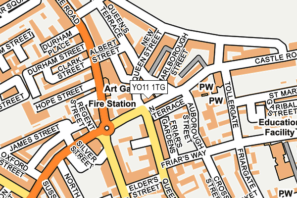 YO11 1TG map - OS OpenMap – Local (Ordnance Survey)