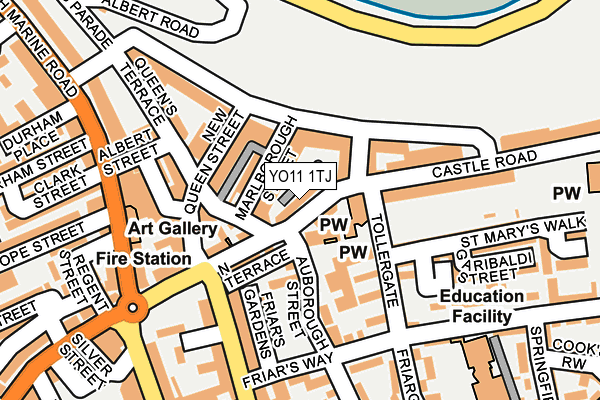 YO11 1TJ map - OS OpenMap – Local (Ordnance Survey)