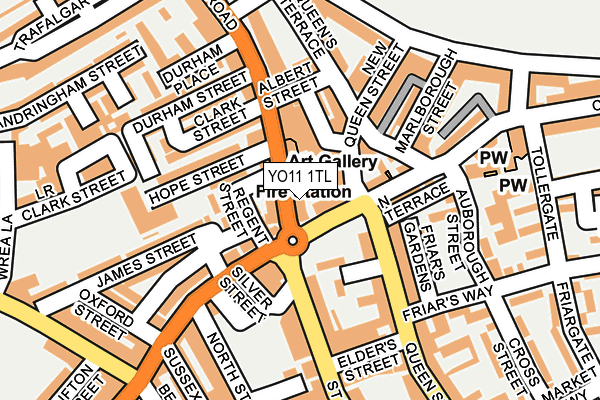 YO11 1TL map - OS OpenMap – Local (Ordnance Survey)