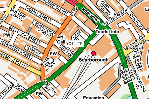 YO11 1TP map - OS OpenMap – Local (Ordnance Survey)