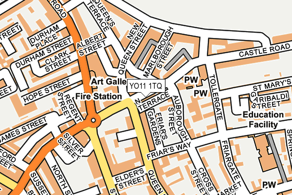 YO11 1TQ map - OS OpenMap – Local (Ordnance Survey)