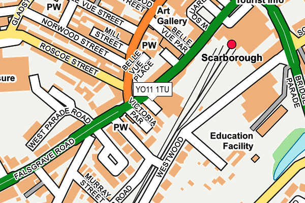 YO11 1TU map - OS OpenMap – Local (Ordnance Survey)