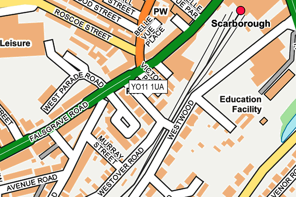 YO11 1UA map - OS OpenMap – Local (Ordnance Survey)