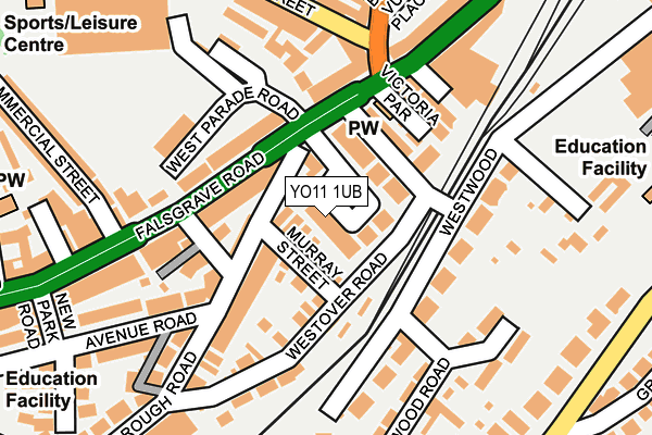 YO11 1UB map - OS OpenMap – Local (Ordnance Survey)