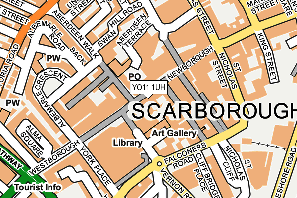 YO11 1UH map - OS OpenMap – Local (Ordnance Survey)