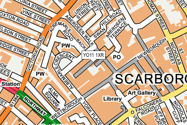 YO11 1XR map - OS OpenMap – Local (Ordnance Survey)