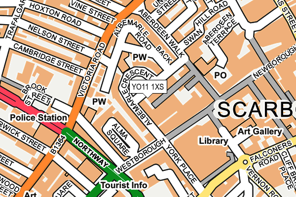 YO11 1XS map - OS OpenMap – Local (Ordnance Survey)