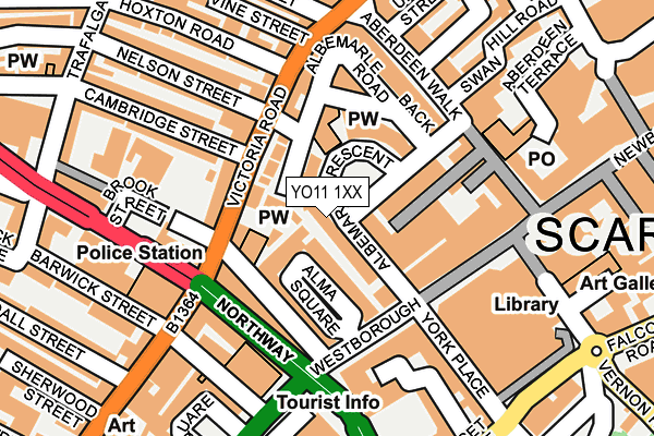 YO11 1XX map - OS OpenMap – Local (Ordnance Survey)