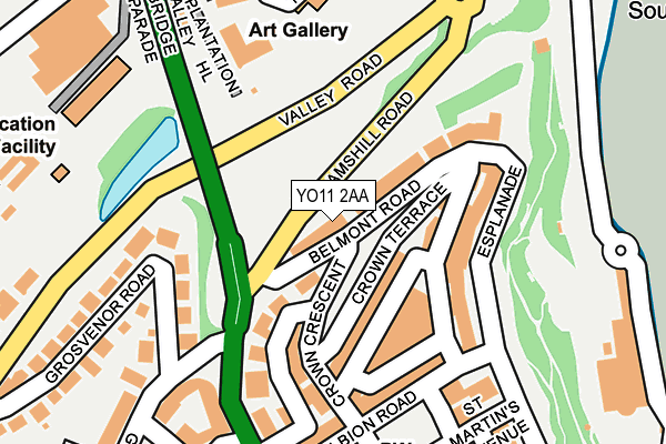 YO11 2AA map - OS OpenMap – Local (Ordnance Survey)