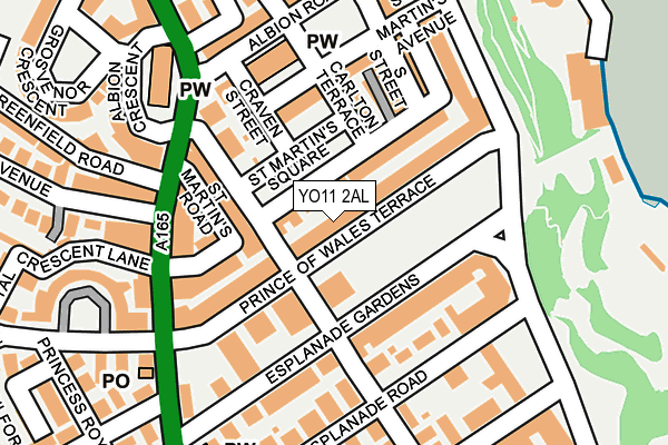 YO11 2AL map - OS OpenMap – Local (Ordnance Survey)