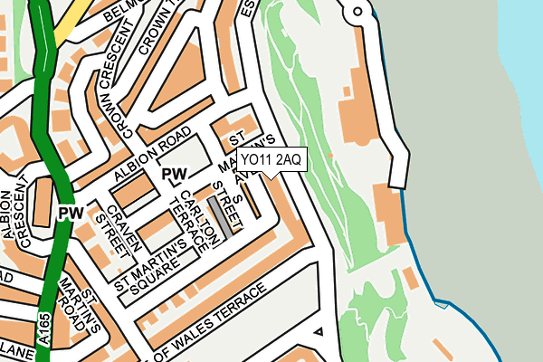 YO11 2AQ map - OS OpenMap – Local (Ordnance Survey)