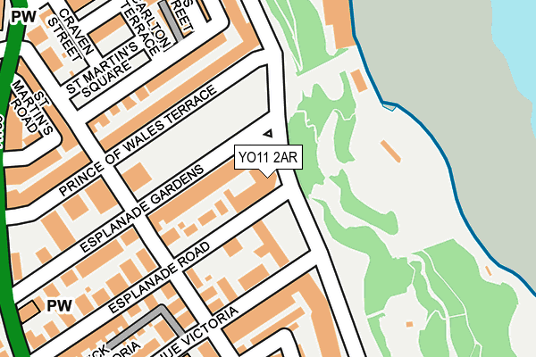 YO11 2AR map - OS OpenMap – Local (Ordnance Survey)