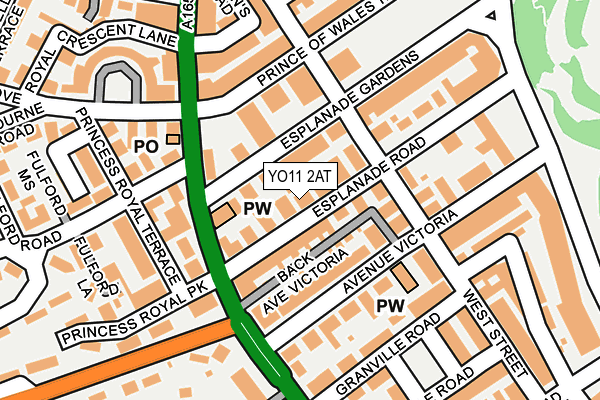 YO11 2AT map - OS OpenMap – Local (Ordnance Survey)