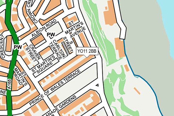YO11 2BB map - OS OpenMap – Local (Ordnance Survey)