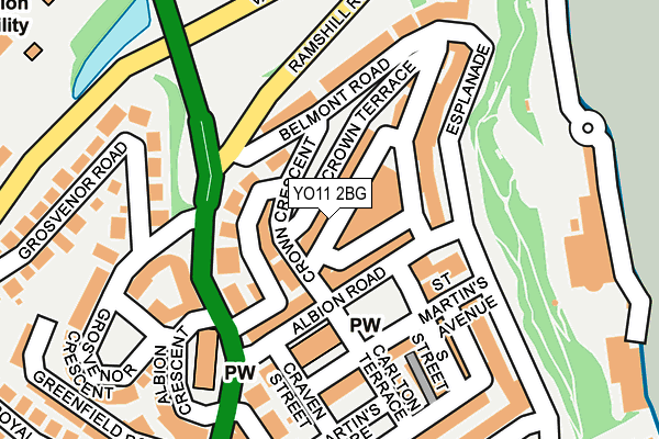 YO11 2BG map - OS OpenMap – Local (Ordnance Survey)