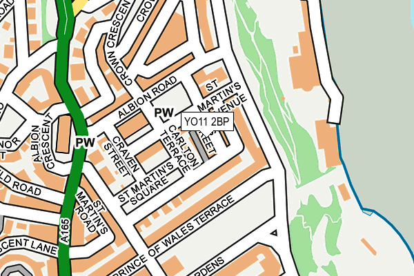 YO11 2BP map - OS OpenMap – Local (Ordnance Survey)