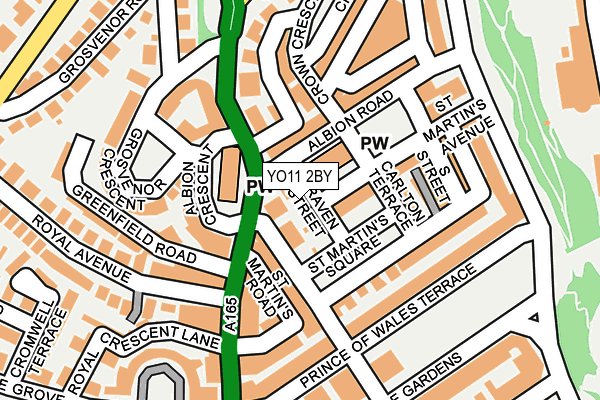 YO11 2BY map - OS OpenMap – Local (Ordnance Survey)