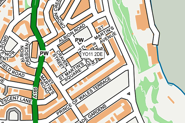 YO11 2DE map - OS OpenMap – Local (Ordnance Survey)