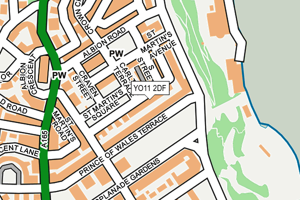 YO11 2DF map - OS OpenMap – Local (Ordnance Survey)