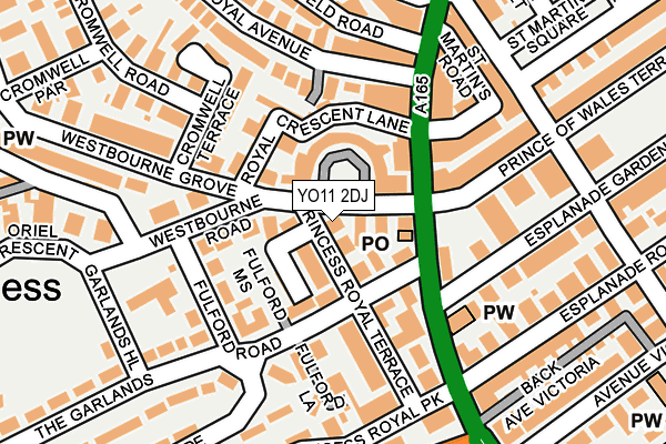 YO11 2DJ map - OS OpenMap – Local (Ordnance Survey)