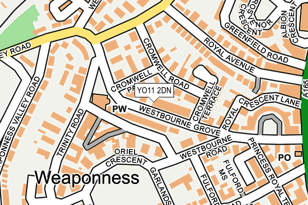 YO11 2DN map - OS OpenMap – Local (Ordnance Survey)