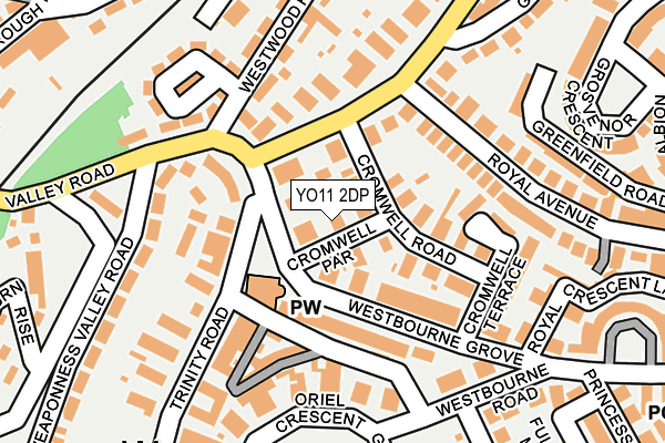 YO11 2DP map - OS OpenMap – Local (Ordnance Survey)