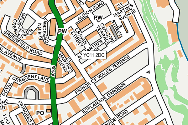 YO11 2DQ map - OS OpenMap – Local (Ordnance Survey)