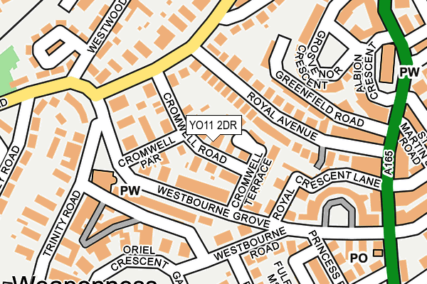 YO11 2DR map - OS OpenMap – Local (Ordnance Survey)