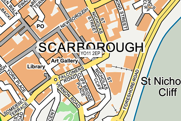 YO11 2EP map - OS OpenMap – Local (Ordnance Survey)