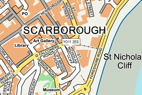 YO11 2ES map - OS OpenMap – Local (Ordnance Survey)