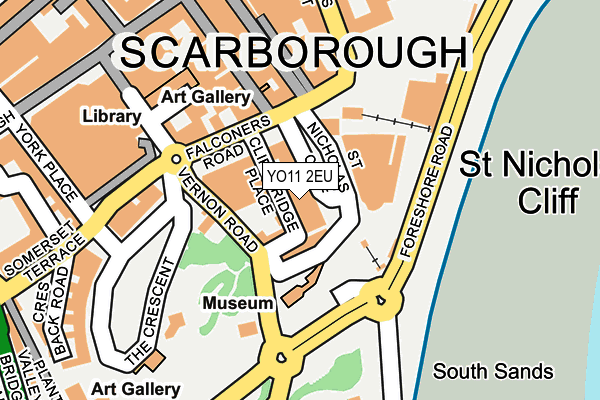 YO11 2EU map - OS OpenMap – Local (Ordnance Survey)