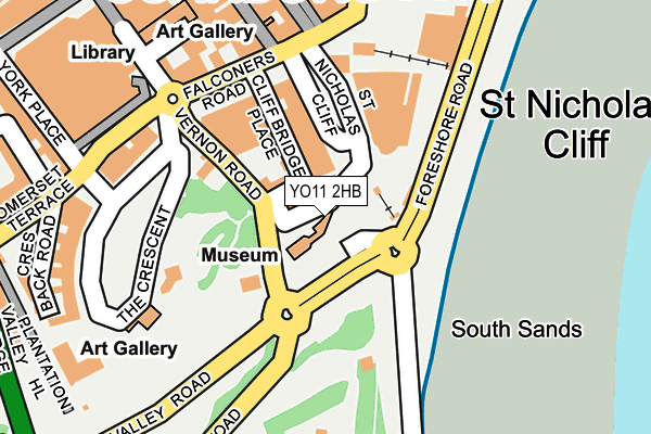 YO11 2HB map - OS OpenMap – Local (Ordnance Survey)