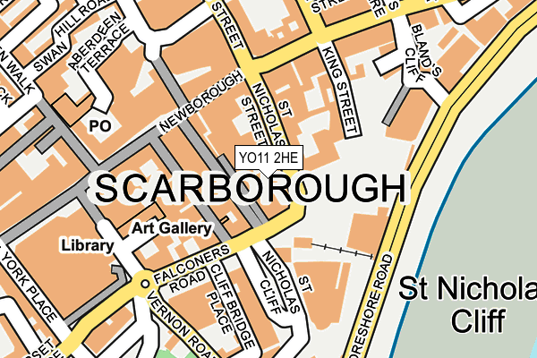 YO11 2HE map - OS OpenMap – Local (Ordnance Survey)